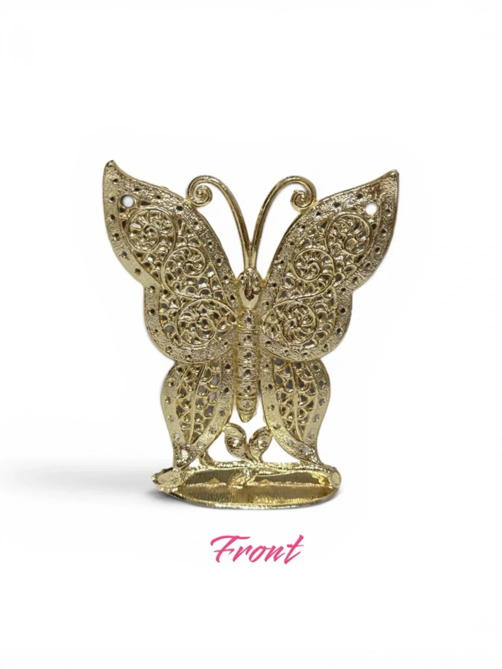 Vintage Gold Butterfly Filigree Earring Holder - Picture 7 of 11
